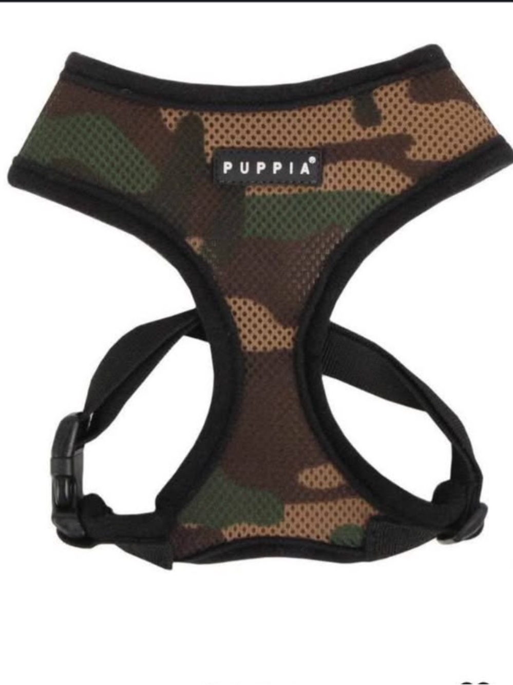 Puppia Camouflage Soft Dog Harness in Green and Brown